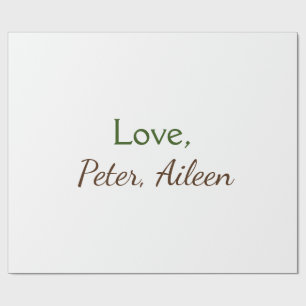 Papel De Regalo amor añadir nombre simple texto editable mínimo rú