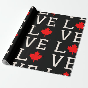 Papel De Regalo amor canadá maple leaf canadán