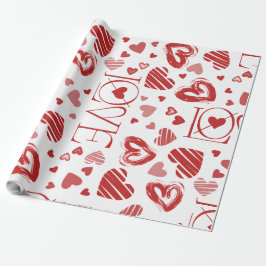 Papel De Regalo Amor con corazones