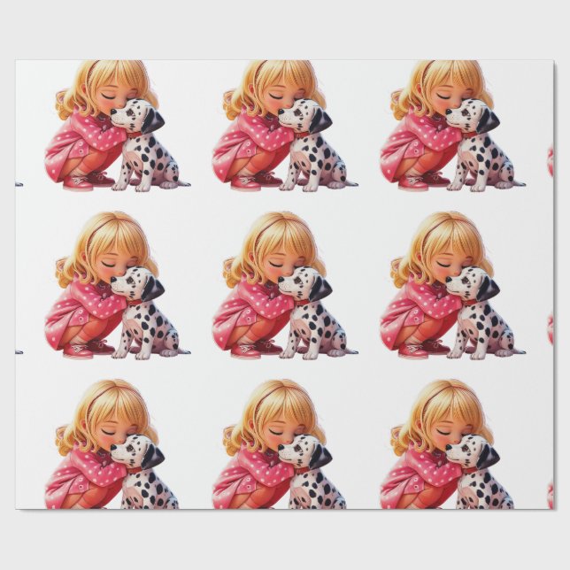 Papel De Regalo Amor de Cachorro (Superficie plana)