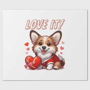Papel De Regalo Amor de Corgi Adorable