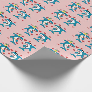 Papel De Regalo Amor de los tiburones