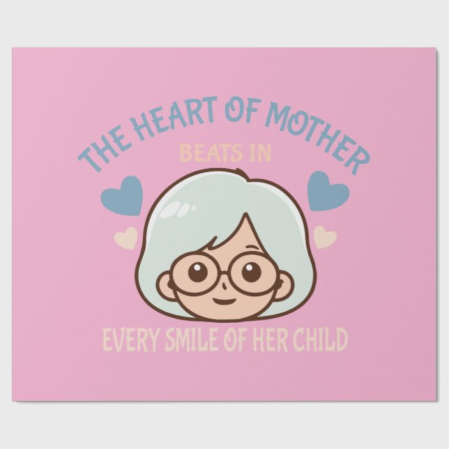 Papel De Regalo amor de madre sincero - día de madre (Superficie plana)