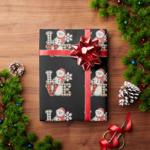 Papel De Regalo Amor de Navidad Renoño Muñeco de Nieve Cuadros de 