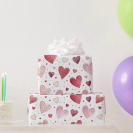 Papel De Regalo Amor en acuarela - Patrón caprichoso