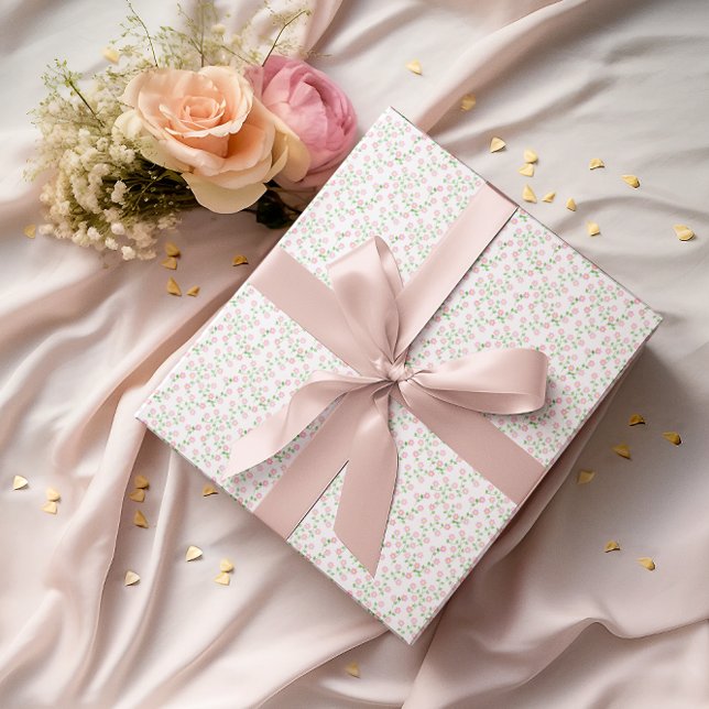 Papel De Regalo Amor en Flor Rosa Bridal Shower Floral (Subido por el creador)