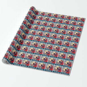 Papel De Regalo Amor estilizado del golden retriever