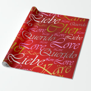 Papel De Regalo Amor, liebe, kara, cher, käre, querido, texto, ros