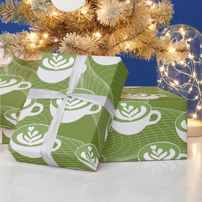 : Papel de Regalo Amor Matcha Latte (Vacaciones)