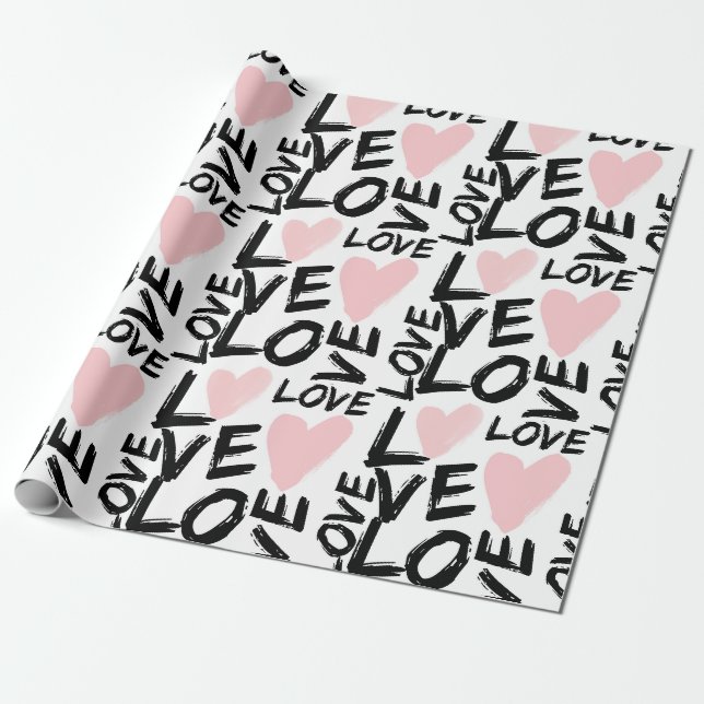 Papel De Regalo Amor Moderno (Desenrollado)
