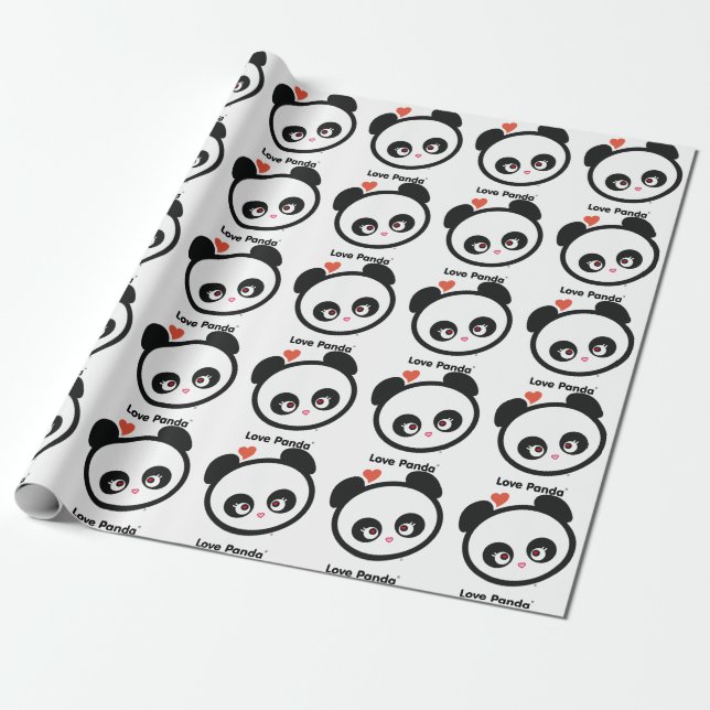 Papel De Regalo Amor Panda® (Desenrollado)