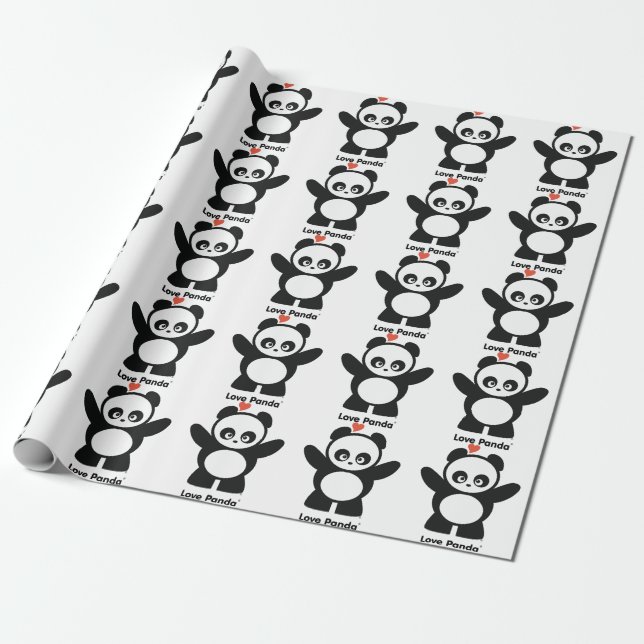 Papel De Regalo Amor Panda® (Desenrollado)