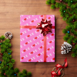 Papel De Regalo AMOR rosado
