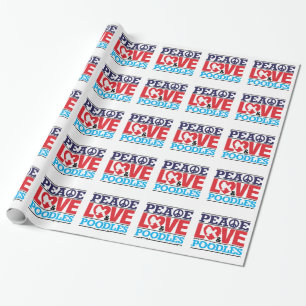 Papel De Regalo Amor y caniches de la paz
