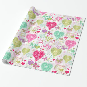 Papel De Regalo Amores y mariposas