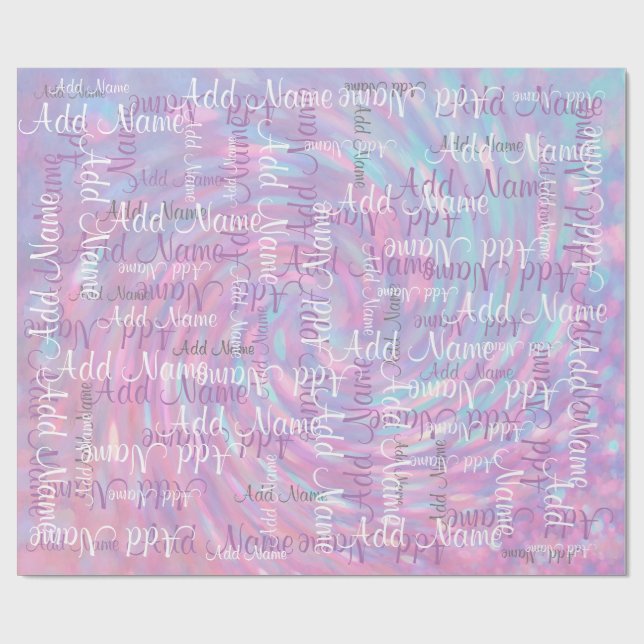 Papel De Regalo Añada un nombre (Superficie plana)