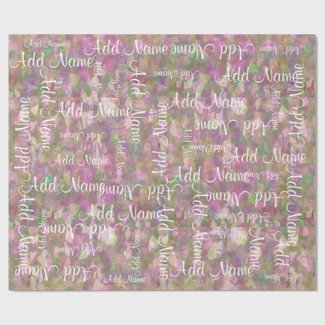 Papel De Regalo Añada un nombre (Superficie plana)