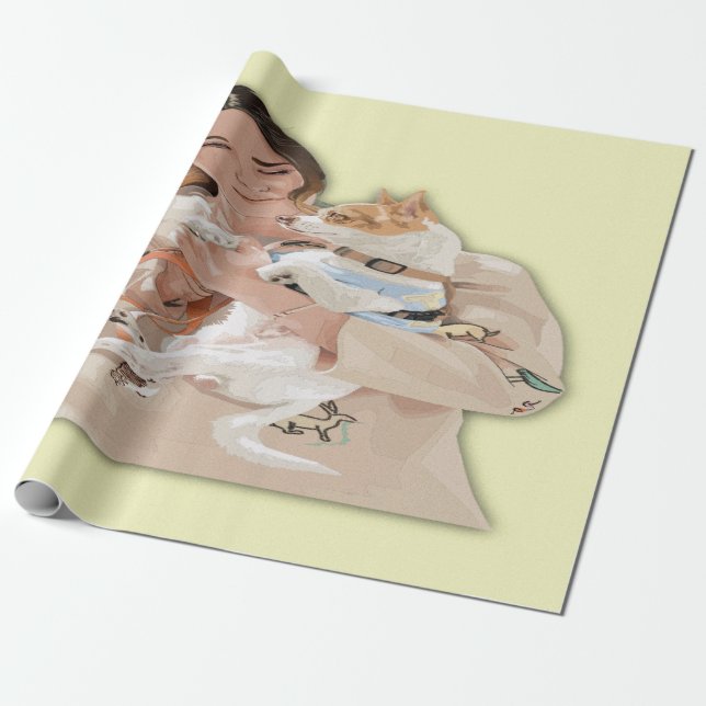 Papel De Regalo Añadir imagen personalizada (Desenrollado)