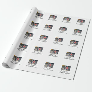 Papel De Regalo añadir nombre de texto de foto niños de Halloween 