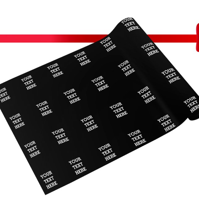 Papel De Regalo Añadir su propio texto Personalizado aquí negro y  (Subido por el creador)