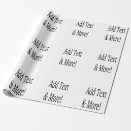 Papel De Regalo ¡Añadir texto y más! Personalizar Su Propio Person