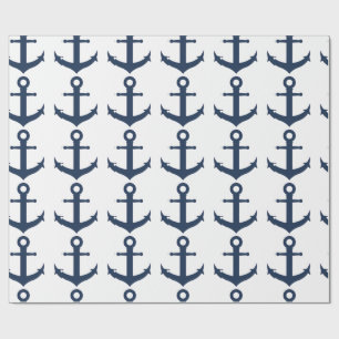 Papel De Regalo Ancla de barco de la Marina Náutica
