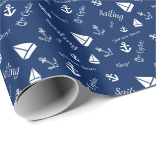 Papel De Regalo Ancla de vela Barco de vela Náutico
