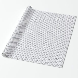 Papel De Regalo Anclas azules navales, fondo blanco