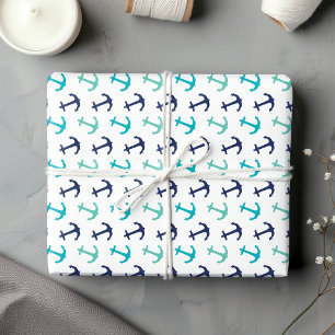 Papel De Regalo Anclas náuticas