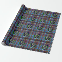 Papel De Regalo Anderson Scottish Clan Tartán y Escudo