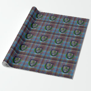 Papel De Regalo Anderson Scottish Clan Tartán y Escudo