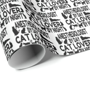 Papel De Regalo Anestesiólogo ama a los gatos