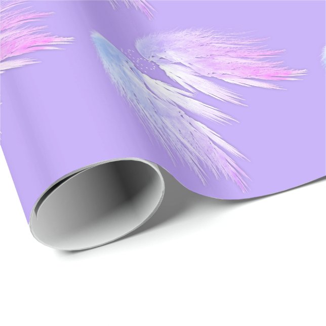 Papel De Regalo ANGEL ALAS Hadas Dulce morado 16 (Esquina del rollo)
