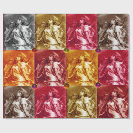 Papel De Regalo ANGEL CON Navidades DE PIEDRAS DE GÉNERO COLORIDAS