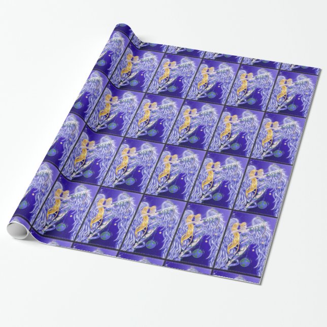 Papel De Regalo Ángel de la Tierra de Caída (Desenrollado)