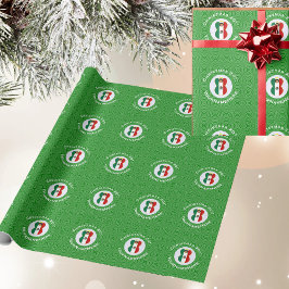 Papel De Regalo Ángel de Navidad Personalizado de la Bandera Mexic