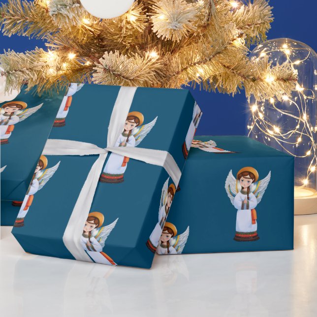 Papel De Regalo Ángel de Navidades de Ucrania (Vacaciones)