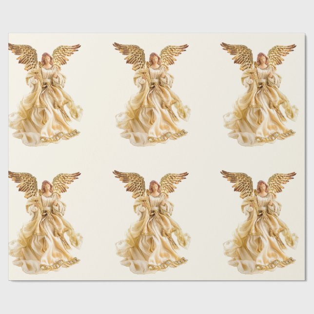 Papel de regalo Ángel Dorado (Superficie plana)