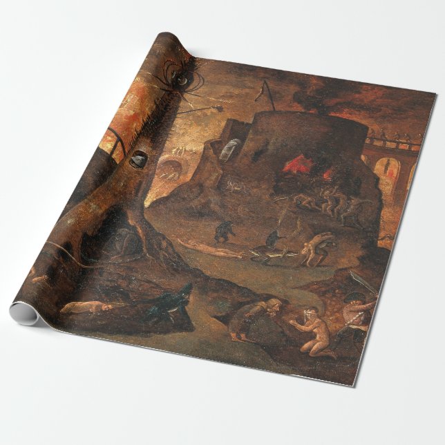 Papel De Regalo Ángel Encabezando Un Alma En El Infierno Por Hiero (Desenrollado)