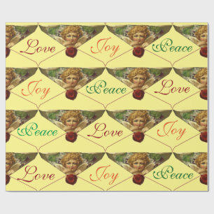 Papel De Regalo ANGEL HEART RED WAX SEAL Love Peace Joy