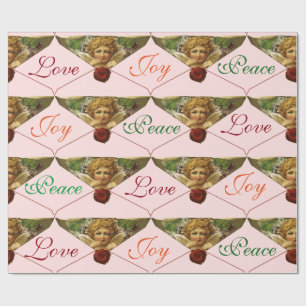 Papel De Regalo ANGEL HEART RED WAX SEAL Love Peace Joy