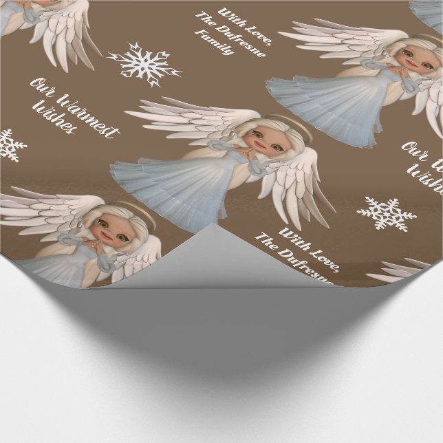 Papel De Regalo Ángel hermoso personalizado (Esquina)