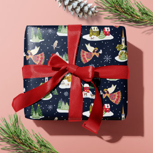 Papel De Regalo Ángel lindo paz en la tierra Navidad