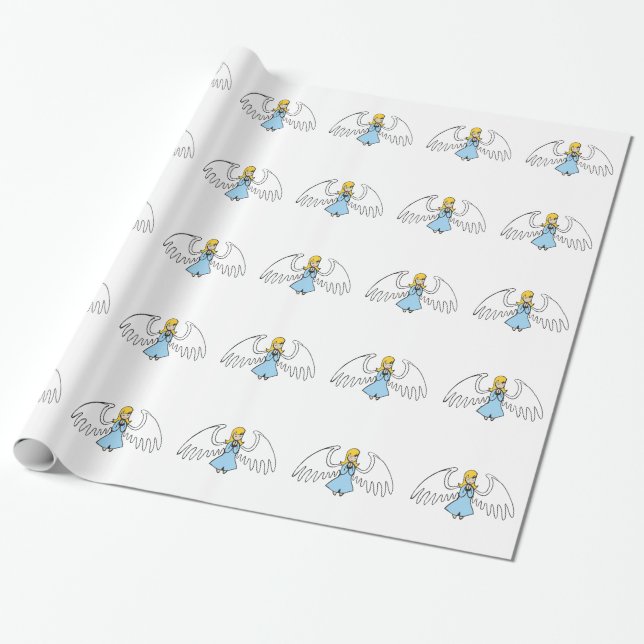 PAPEL DE REGALO ANGEL PRAYING (Desenrollado)