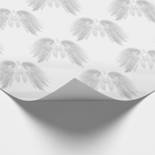 Papel De Regalo ANGEL WINGS Monograma Blanco