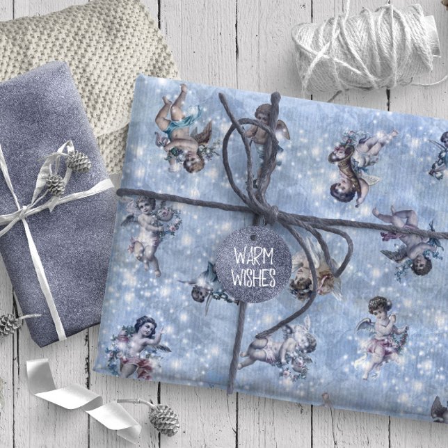 Papel De Regalo Ángeles de época que brillan con la ID azul136 (Subido por el creador)