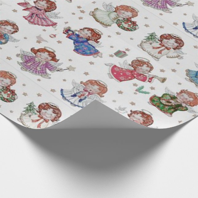 Papel De Regalo Ángeles de Navidad (Esquina)