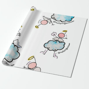 Papel De Regalo Ángeles en las nubes