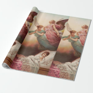 Papel De Regalo Ángeles guardianes con niño