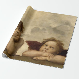 Papel De Regalo Angels Cherubs Raphael Santi Sistine Madonna Sweet